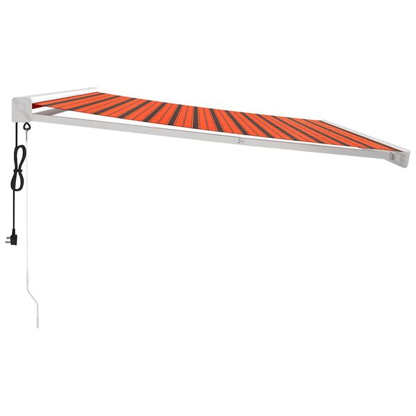 vidaXL Auvent r&eacute;tractable orange et marron 4,5x3 m tissu et aluminium