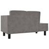 vidaXL Chaise longue avec coussins et traversin gris clair velours