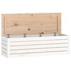 vidaXL Bo&icirc;te de rangement Blanc 109x36,5x33 cm Bois massif de pin