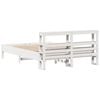 vidaXL Cadre de lit sans matelas blanc 140x200 cm bois de pin massif