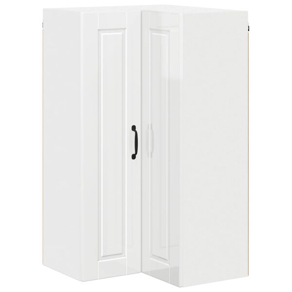 vidaXL Armoire de cuisine avec &eacute;tag&egrave;re Blanc brillant 57 x 57 x 100 cm