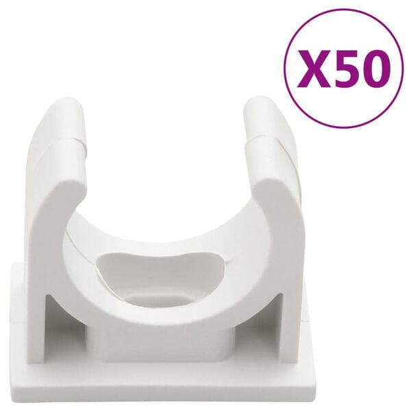 vidaXL Goulottes de câble avec pinces Ø25 mm 30 m PVC