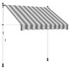 vidaXL Auvent r&eacute;tractable manuel Anthracite et blanc 400 cm