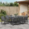 vidaXL Ensemble de salle à manger pour jardin 9 pcs Anthracite