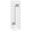 vidaXL Robinet Gabion 4 pi&egrave;ces Argent&eacute; 25 x 25 x 100 cm