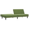 vidaXL Canap&eacute;-lit &agrave; 2 places vert clair velours