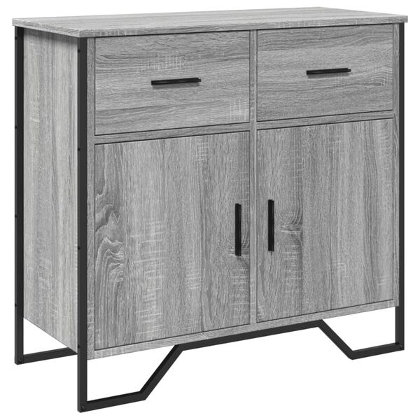 vidaXL Buffet sonoma gris 79,5x35,5x74,5 cm bois d'ing&eacute;nierie