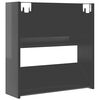 vidaXL Armoires &agrave; chaussures murales 2 pcs gris brillant 60x18x60 cm