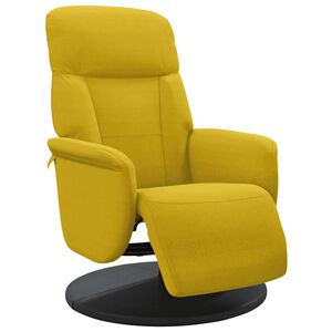 vidaXL Fauteuil inclinable avec repose-pied jaune velours
