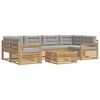 vidaXL Ensemble de canap&eacute;s d'ext&eacute;rieur 7 pc Blanc et gris clair