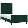 vidaXL Cadre de lit sans matelas vert fonc&eacute; 100x200 cm velours