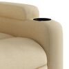 vidaXL Fauteuil inclinable de massage électrique Crème Tissu