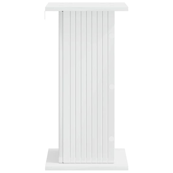 vidaXL Support de Plante Blanc Brillant 30,5 x 30 x 60,5 cm
