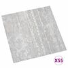 vidaXL Planches de sol 55 pcs Gris 5,11 m&sup2; PVC