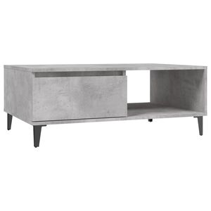 vidaXL Table basse gris b&eacute;ton 90x60x35 cm bois d'ing&eacute;nierie