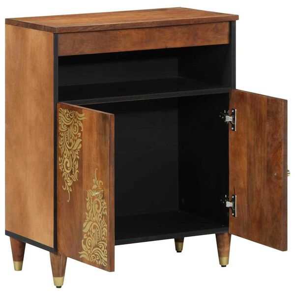 vidaXL Buffet avec porte Marron 60 x 33 x 75 cm Bois de mangue massif