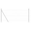 vidaXL Cl&ocirc;ture avec poteau Argent&eacute; 0,8 x 10 m Acier