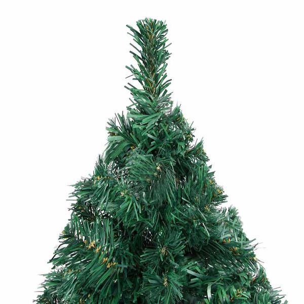 vidaXL Arbre de Noël artificiel pré-éclairé et boules vert 150 cm PVC