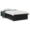 vidaXL Cadre de lit avec tiroirs sans matelas noir 75x190 cm