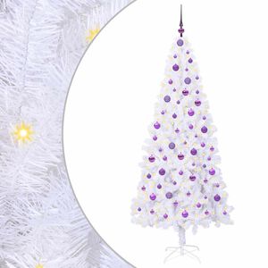 vidaXL Sapin de No&euml;l artificiel avec 300 LED Blanc 210 cm PVC et Acier