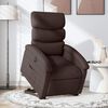 vidaXL Fauteuil inclinable &eacute;lectrique marron fonc&eacute; tissu