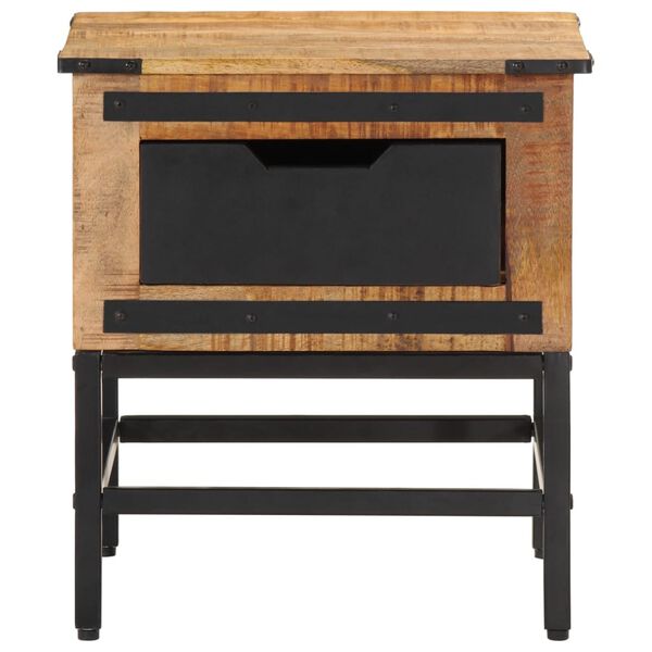 vidaXL Table de chevet 40x40x45 cm bois de manguier massif