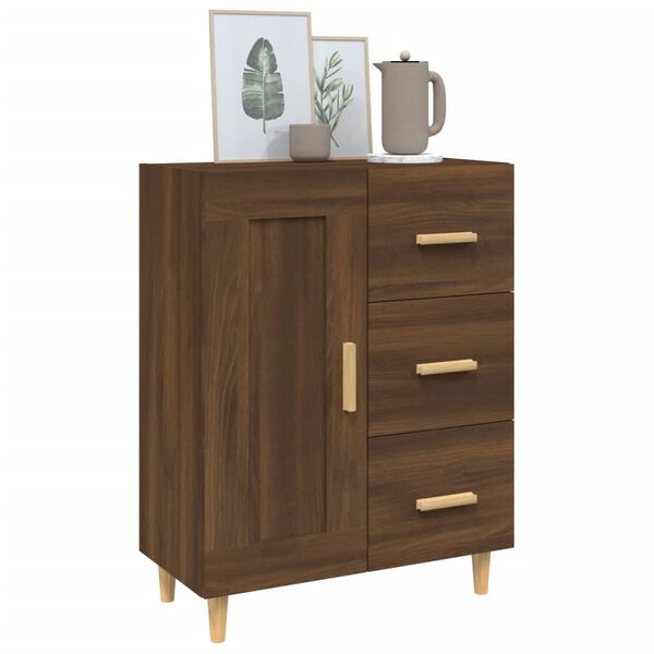 vidaXL Buffet Ch&ecirc;ne marron 69,5x34x90 cm Bois d'ing&eacute;nierie