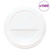 vidaXL Couvercles de tasses à café en papier Ø80 mm 8oz 1000 pcs blanc