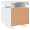 vidaXL Armoire de chevet avec lumières LED blanc 40x39x48,5 cm