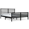 vidaXL Cadre de lit sans matelas noir bois massif