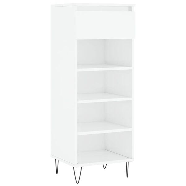 vidaXL Armoire à chaussures Blanc brillant 40x36x105cm Bois ingénierie
