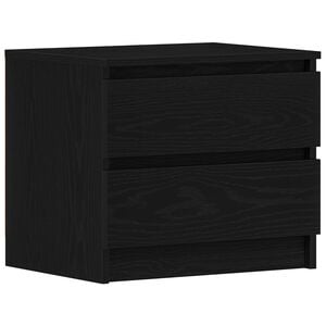 vidaXL Cabinet de chevet avec tiroir Chêne noir 50 x 40 x 43.5 cm
