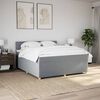vidaXL Sommier &agrave; lattes de lit avec matelas Gris clair 180x200cm Tissu