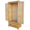vidaXL Garde-robe avec 1 tiroir 90 x 52 x 183 cm Bois de ch&ecirc;ne massif