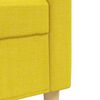 vidaXL Ensemble de canap&eacute;s 4 pcs avec repose-pied jaune clair tissu