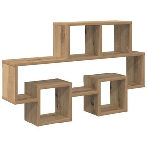 vidaXL &Eacute;tag&egrave;re Murale avec &eacute;tag&egrave;re ch&ecirc;ne artisanal 82 x 15 x 51 cm