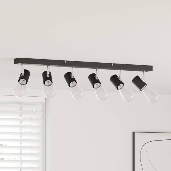 vidaXL Spot de plafond Noir 73 x 6,5 x 11,5 cm M&eacute;tal