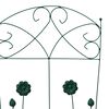 vidaXL Cl&ocirc;ture de jardin 3 pcs Vert 112 x 40 cm Acier