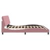 vidaXL Cadre de lit sans matelas rose 200x200 cm velours