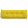 vidaXL Coussin de Dos Jaune 140 x 24 x 50 cm Velours