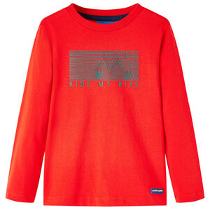 T-shirt enfants &agrave; manches longues rouge 104