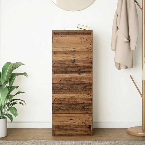 vidaXL Buffet avec tiroirs vieux bois 37,5x35x99 cm bois d'ing&eacute;nierie