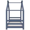 vidaXL Cadre de lit d'enfant Gris Bois de pin massif 70x140 cm