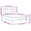 VidaXL Cadre de lit ottoman avec matelas cr&egrave;me 140x200 cm tissu
