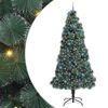 vidaXL Arbre de No&euml;l artificiel pr&eacute;-&eacute;clair&eacute; avec ensemble de boules