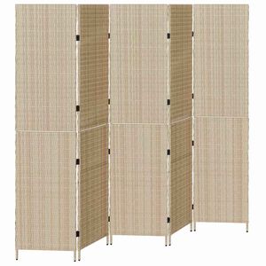 vidaXL Paravent Beige 242 x 180 cm. polyrotin