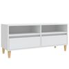 vidaXL Meuble TV blanc 100x34,5x44,5 cm bois d'ing&eacute;nierie