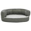 vidaXL Matelas de lit ergonomique de chien 60x42 cm Polaire aspect lin
