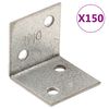 vidaXL &Eacute;querres de fixation 150 pcs 2 mm 30x25x30 mm acier galvanis&eacute;
