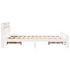 vidaXL Cadre de lit Blanc 140 x 190 cm Bois d'ing&eacute;nierie